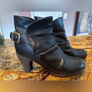 Florentini + Baker Black Leather Boots 40/ 9 Made in Italy